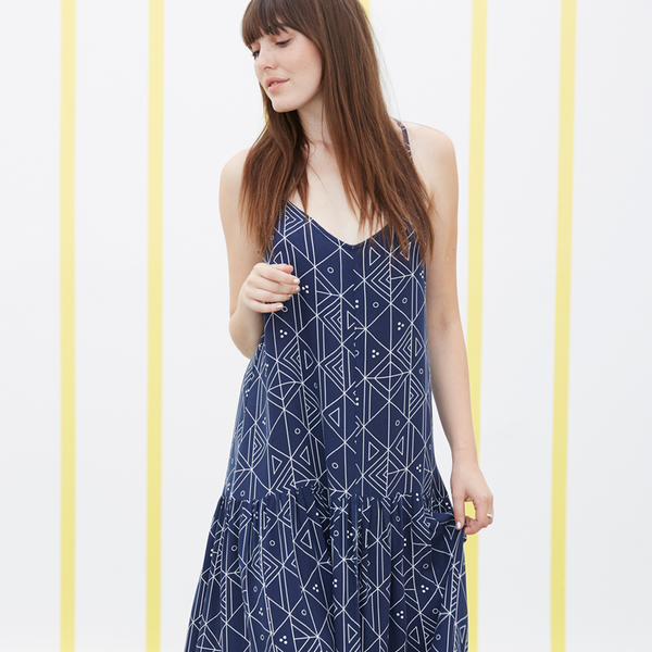 Ali Golden DROP-WAIST DRESS - NAVY PRINT Ali Golden DROP-WAIST DRESS - NAVY PRINT