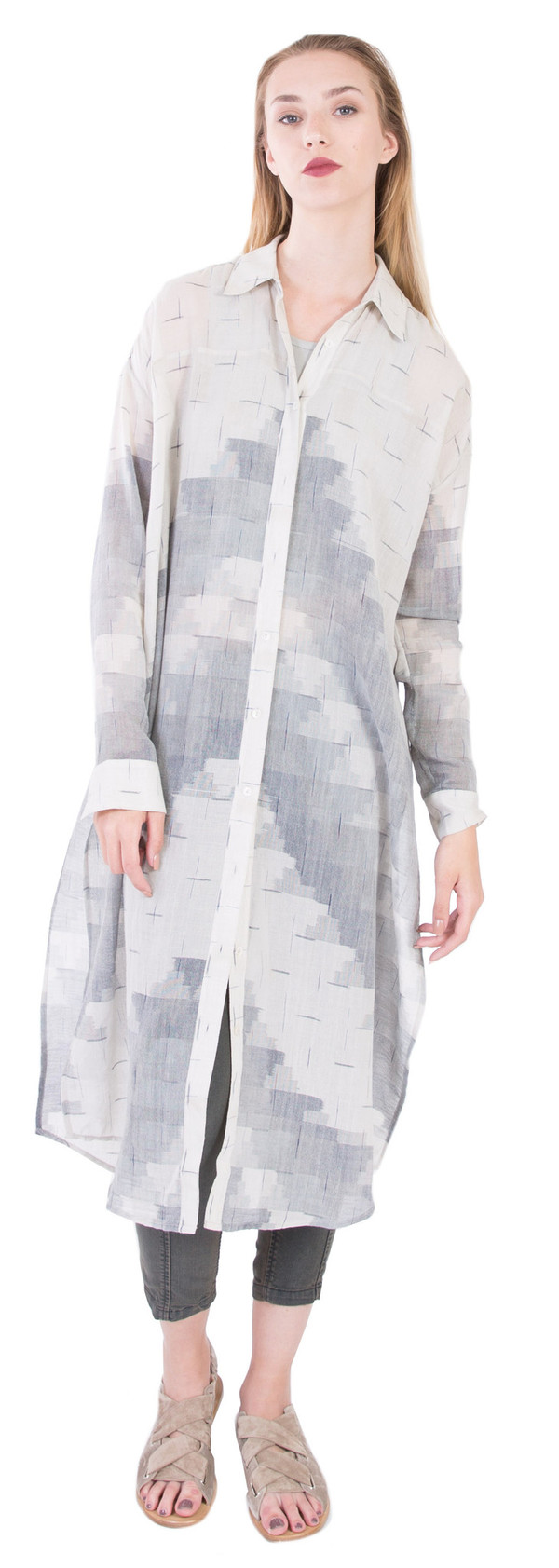 Laura Siegel Long Button Up Kurta Laura Siegel Long Button Up Kurta