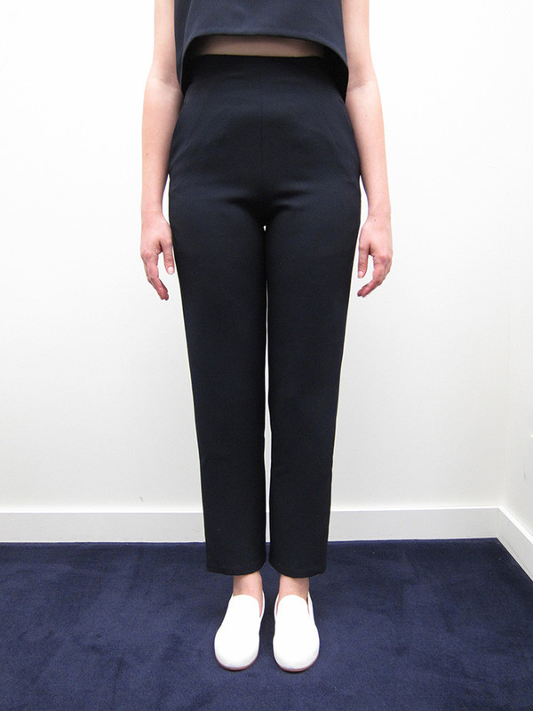 KAAREM Sam High-Waisted Pocket Pant, Black/Blue KAAREM Sam High-Waisted Pocket Pant, Black/Blue