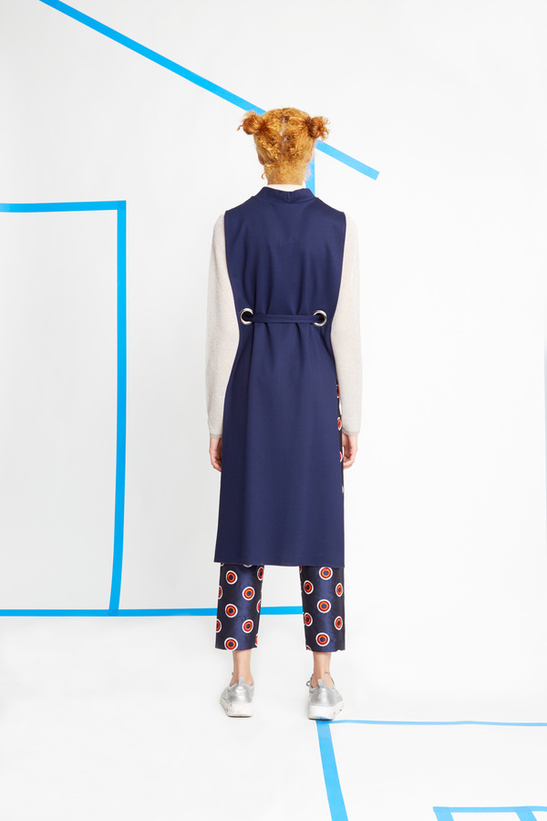 Wolcott-Takemoto Navy Jumon Dicky Dress Wolcott-Takemoto Navy Jumon Dicky Dress