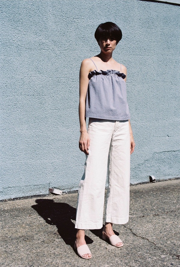Luisa Et La Luna Laia Top - seersucker stripe Luisa Et La Luna Laia Top - seersucker stripe