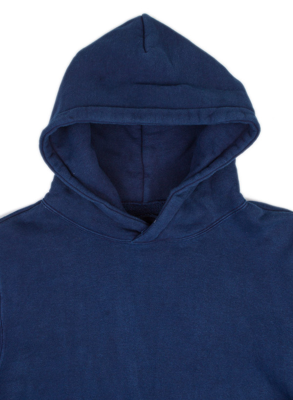 Men's Blue Blue Japan Indigo Hand Dyed Loop Wheel Knitted Pullover Parka Men's Blue Blue Japan Indigo Hand Dyed Loop Wheel Knitted Pullover Parka