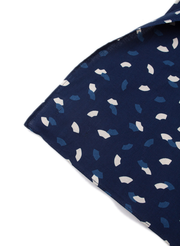 Unisex Blue Blue Japan Woven Indigo "Bassen" Sector Dot Print Cotton Stole Unisex Blue Blue Japan Woven Indigo "Bassen" Sector Dot Print Cotton Stole