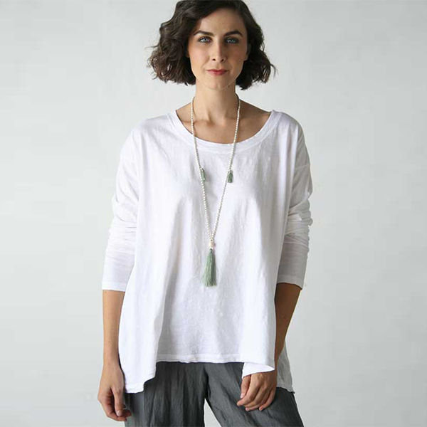 Flax Designs Lunar Tee - white Flax Designs Lunar Tee - white