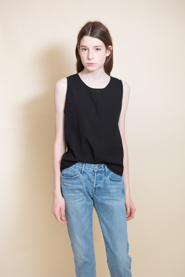 Uzi NYC Woven Cotton Tank / Black Uzi NYC Woven Cotton Tank / Black