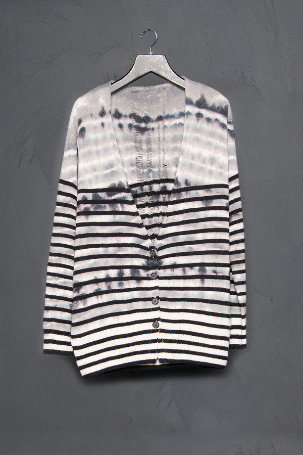 Raquel Allegra Shredded Back Tie Dye Cardigan Raquel Allegra Shredded Back Tie Dye Cardigan