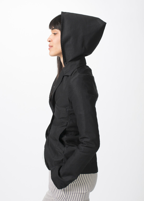 Hazel Brown Hooded Button Jacket Hazel Brown Hooded Button Jacket