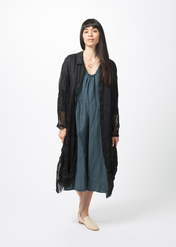 Rundholz Sheer Linen Blend Dress Rundholz Sheer Linen Blend Dress