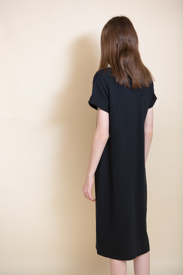 Ali Golden Roll Sleeve T-Shirt Dress / Black Ali Golden Roll Sleeve T-Shirt Dress / Black