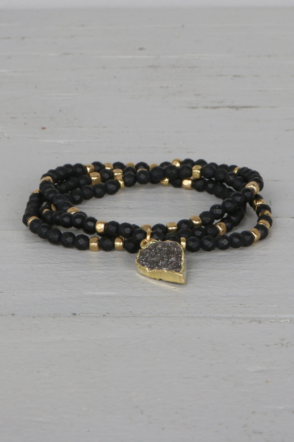 Mickey Lynn ML7458MB Petal Druzy Charm Bracelet Mickey Lynn ML7458MB Petal Druzy Charm Bracelet