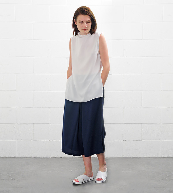a c h r o Pleated Wide Leg Culottes a c h r o Pleated Wide Leg Culottes