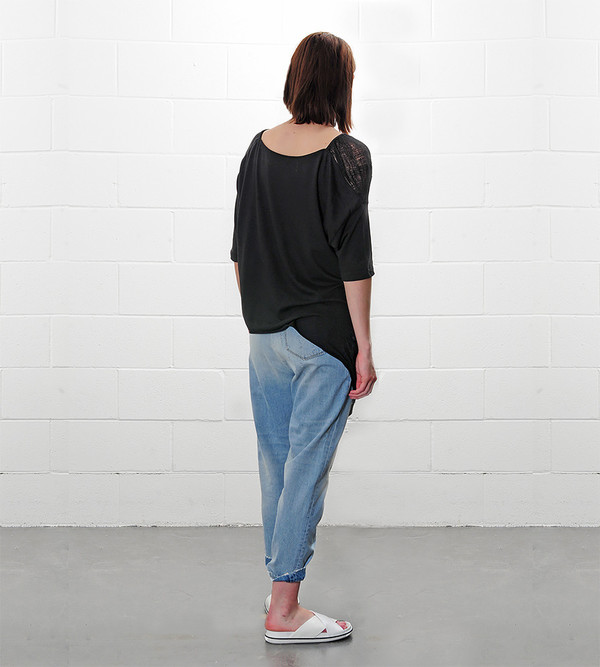 Raquel Allegra Side Shred Tee Raquel Allegra Side Shred Tee
