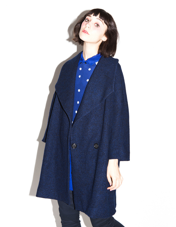 Ali Golden Grey and Black Shawl Collar Coat Ali Golden Grey and Black Shawl Collar Coat