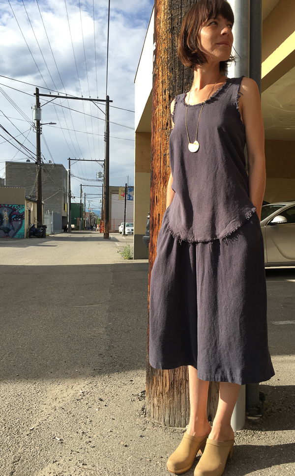 Black Crane slit wide culotte Black Crane slit wide culotte