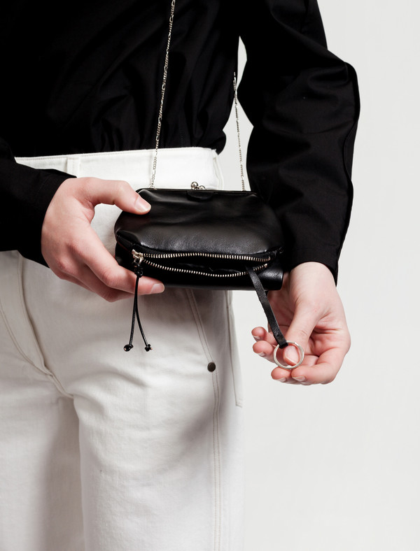 Ys by Yohji Yamamoto Womens Double Clasp Purse Ys by Yohji Yamamoto Womens Double Clasp Purse