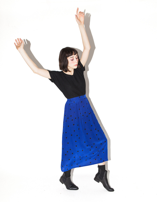 Ali Golden Black Dot Midi Skirt Ali Golden Black Dot Midi Skirt