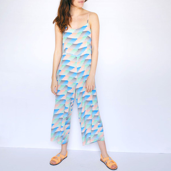 Dusen Dusen Gradient Stripe Culotte Romper Dusen Dusen Gradient Stripe Culotte Romper