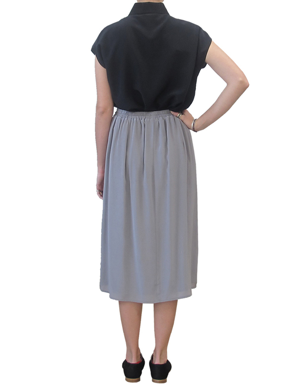 ALI GOLDEN GREY MIDI SKIRT ALI GOLDEN GREY MIDI SKIRT