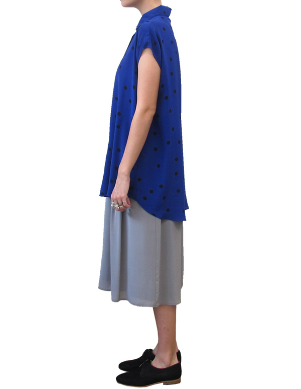 ALI GOLDEN BLACK-DOT COLLARED TUNIC ALI GOLDEN BLACK-DOT COLLARED TUNIC
