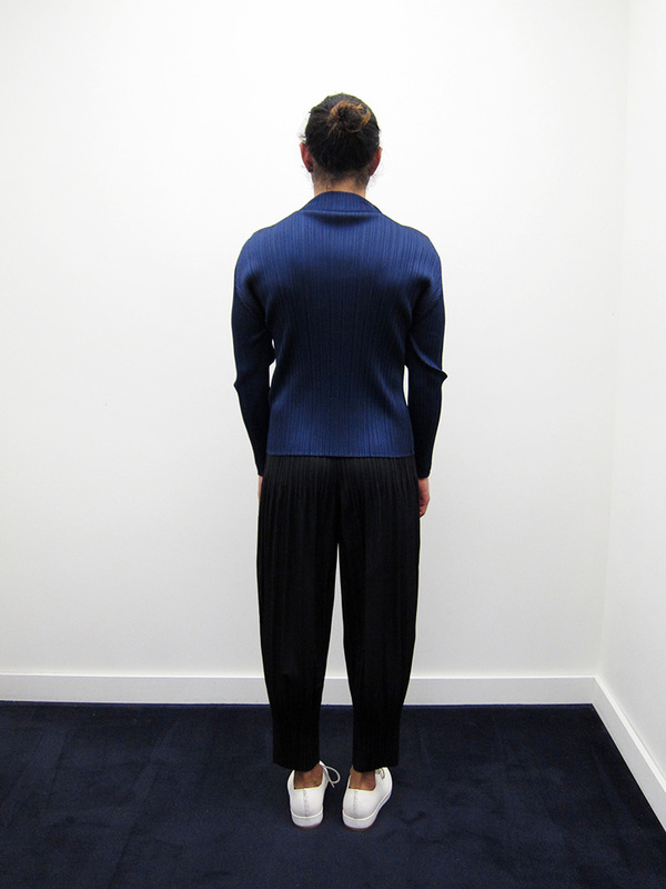 Issey Miyake Mock Neck Top, Navy Issey Miyake Mock Neck Top, Navy