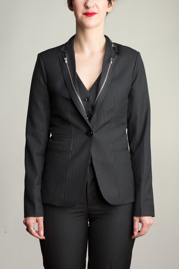 Any Old Iron 3 Piece Pin Stripe Zip Suit Any Old Iron 3 Piece Pin Stripe Zip Suit