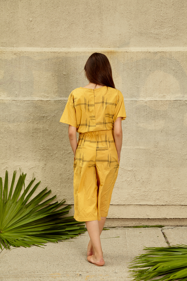 Tantuvi Gathered Jumpsuit- Sunray Tantuvi Gathered Jumpsuit- Sunray