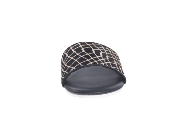 Yosi Samra Reese Linear Hair Calf Slide In Black Yosi Samra Reese Linear Hair Calf Slide In Black