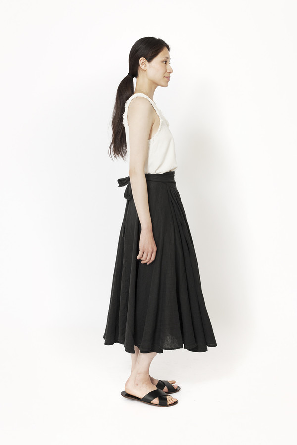 Black Crane Wrap Skirt Black Crane Wrap Skirt