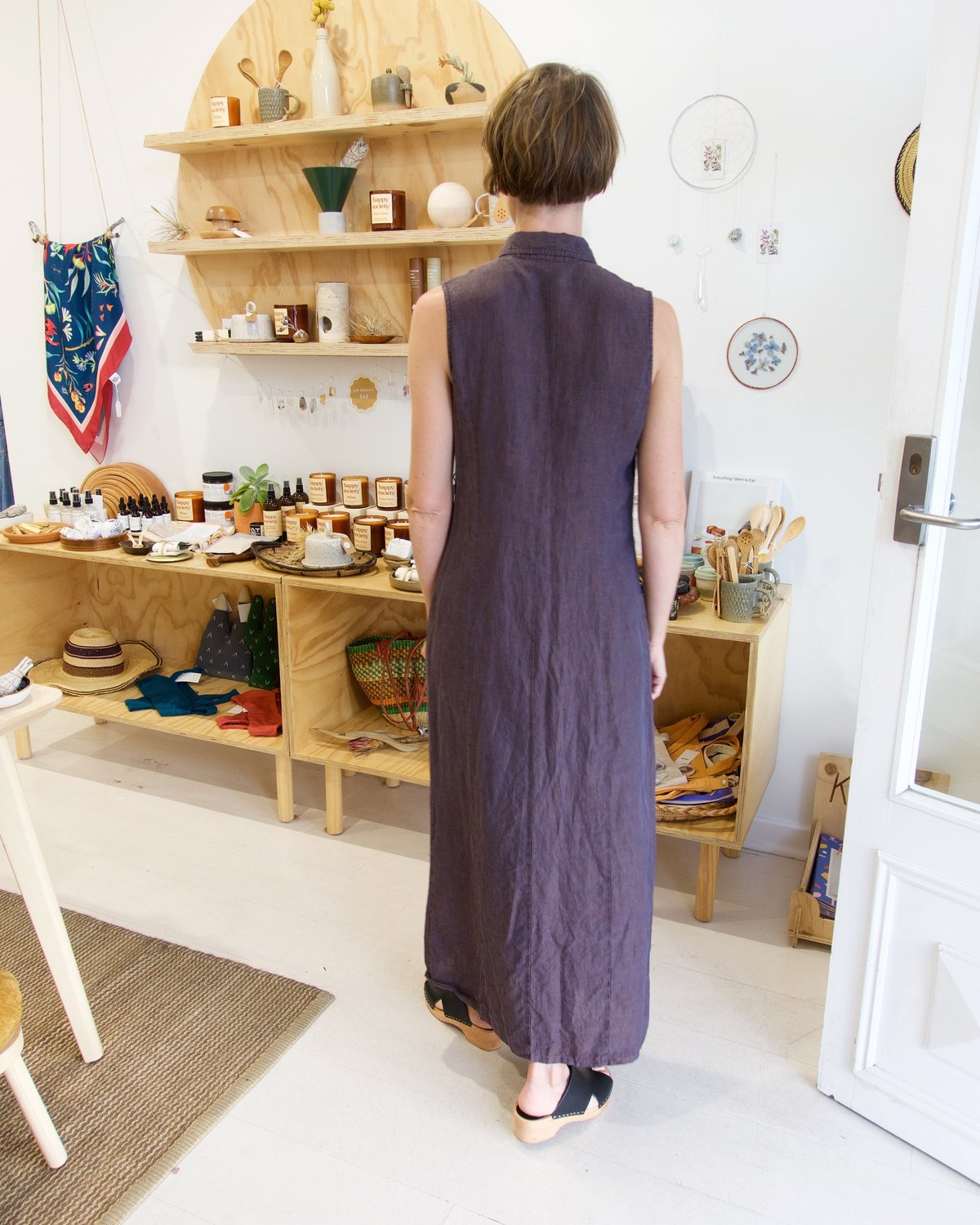 country road purple dress