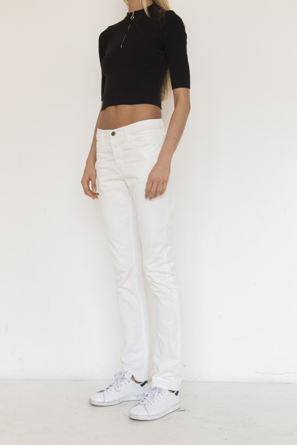Thvm Denim Tapered Jean - White Thvm Denim Tapered Jean - White