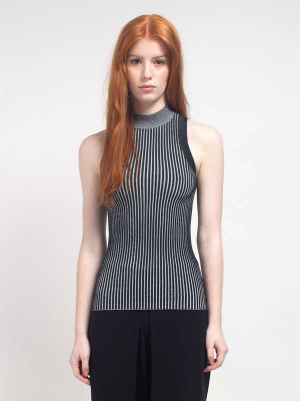Pari Desai Hope Mock Neck Tank Black Pari Desai Hope Mock Neck Tank Black