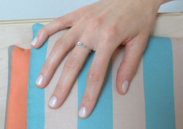 Gem & Blue Babe Ring - Silver Gem & Blue Babe Ring - Silver