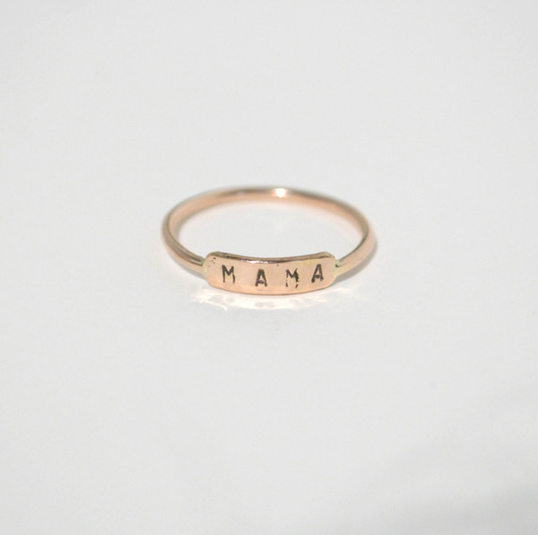 Mama Ring - Yellow Gold, Rose Gold or Silver Mama Ring - Yellow Gold, Rose Gold or Silver