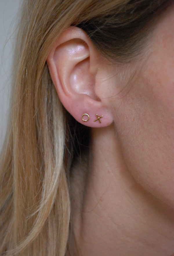 Bing Bang NYC XO Studs - Yellow Gold or Silver Bing Bang NYC XO Studs - Yellow Gold or Silver