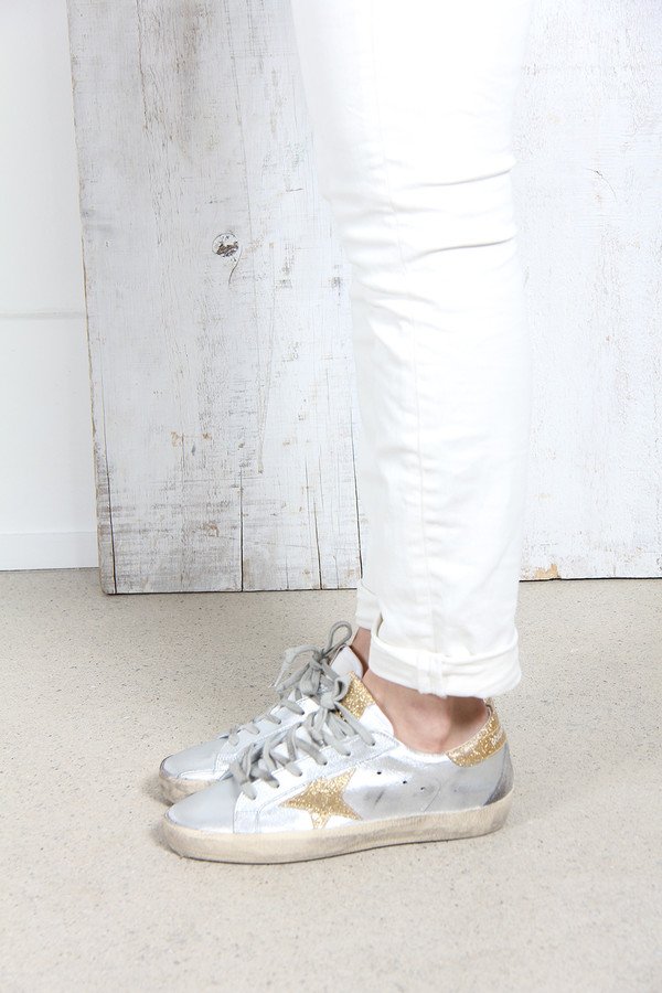 Golden Goose Superstar Sneakers in Leather with Leather Star Golden Goose Superstar Sneakers in Leather with Leather Star