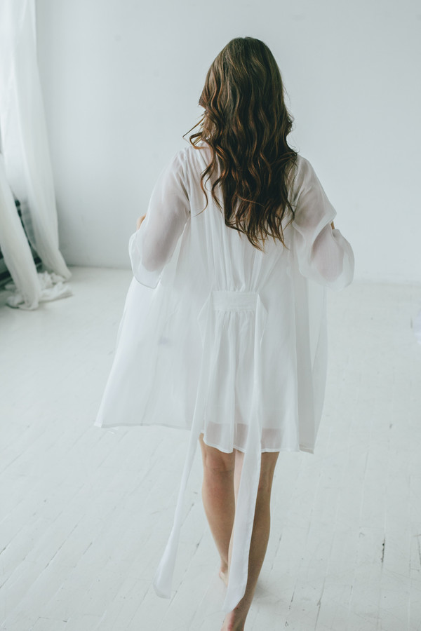 Salua Atelier Italian Cotton/Silk Short Robe Salua Atelier Italian Cotton/Silk Short Robe