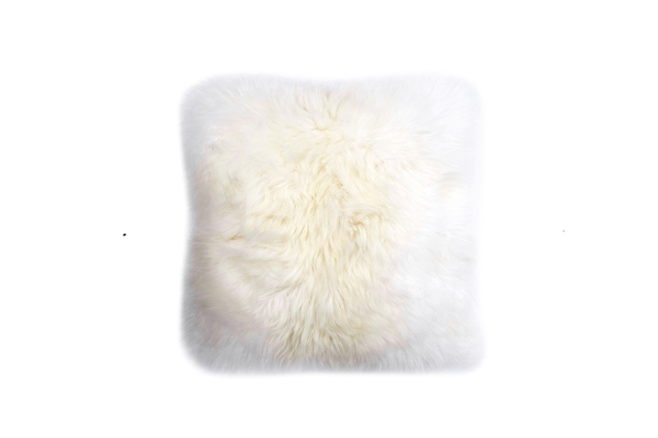 Primecut Ivory Sheepskin Pillow (17" x 17") Primecut Ivory Sheepskin Pillow (17" x 17")
