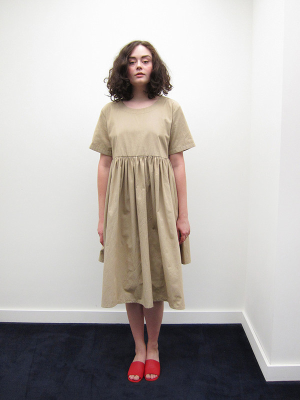 Rowena Sartin Paper Cut Dress, Khaki Rowena Sartin Paper Cut Dress, Khaki