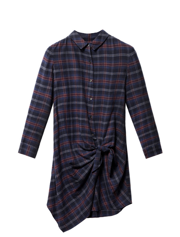 Thakoon Addition Flannel Side Tie Dress Thakoon Addition Flannel Side Tie Dress