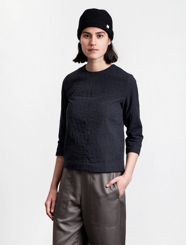 Norse Projects Janne Cotton Dot Shirt Navy Norse Projects Janne Cotton Dot Shirt Navy