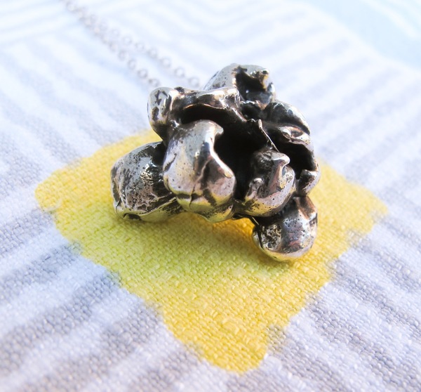 Gold Teeth Brooklyn Popcorn Necklace in Sterling Silver Gold Teeth Brooklyn Popcorn Necklace in Sterling Silver