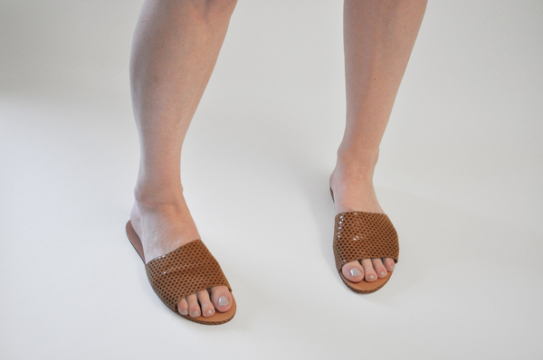 The Palatines Caelum Slide Sandal in Neutral Dot The Palatines Caelum Slide Sandal in Neutral Dot