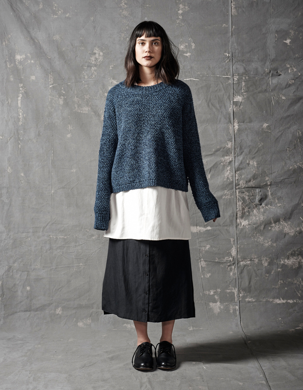 ALI GOLDEN PULLOVER SWEATER - BLUE ALI GOLDEN PULLOVER SWEATER - BLUE