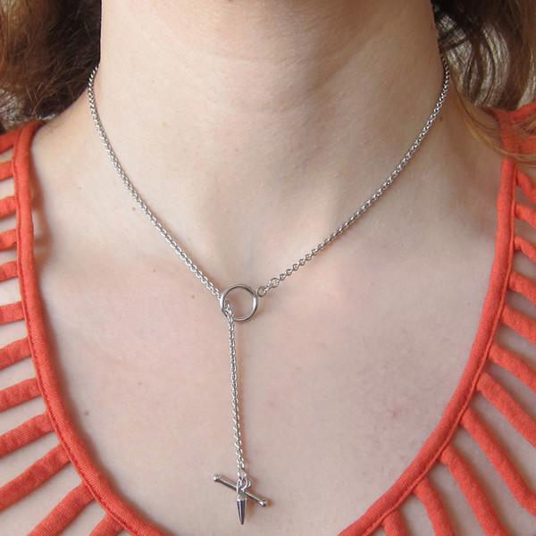 Alynne Lavigne Cross Drop Necklace Alynne Lavigne Cross Drop Necklace