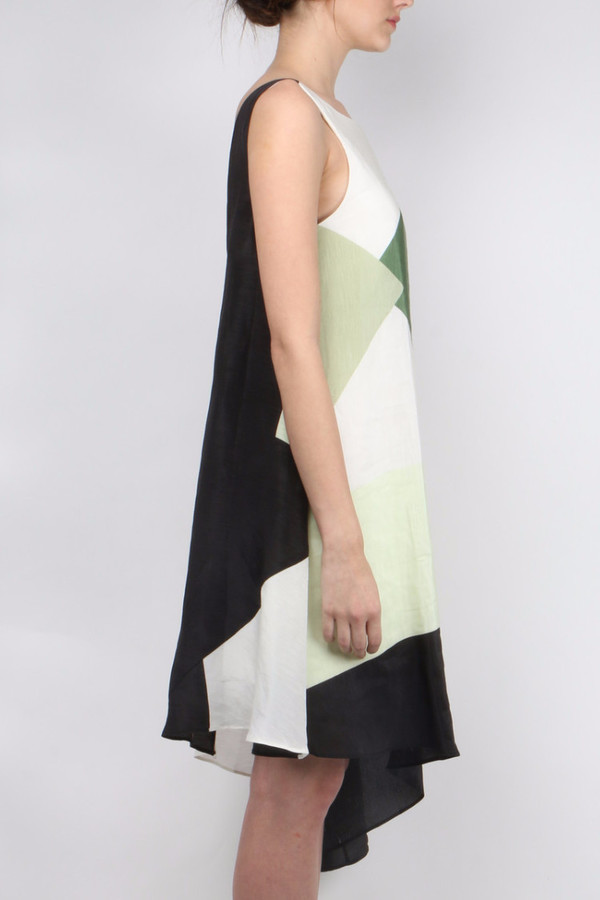 Tibi Silk Linen Dress Tibi Silk Linen Dress