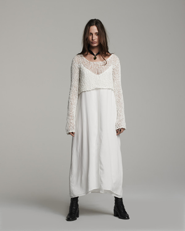 Voz Loose Knit Cropped Sweater Voz Loose Knit Cropped Sweater