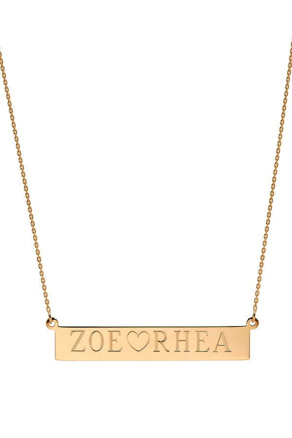Letters By Zoe - Personalised Gold Name Necklace Letters By Zoe - Personalised Gold Name Necklace
