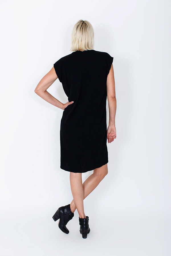 Miranda Bennett Black Everyday Dress, Double Gauze Miranda Bennett Black Everyday Dress, Double Gauze