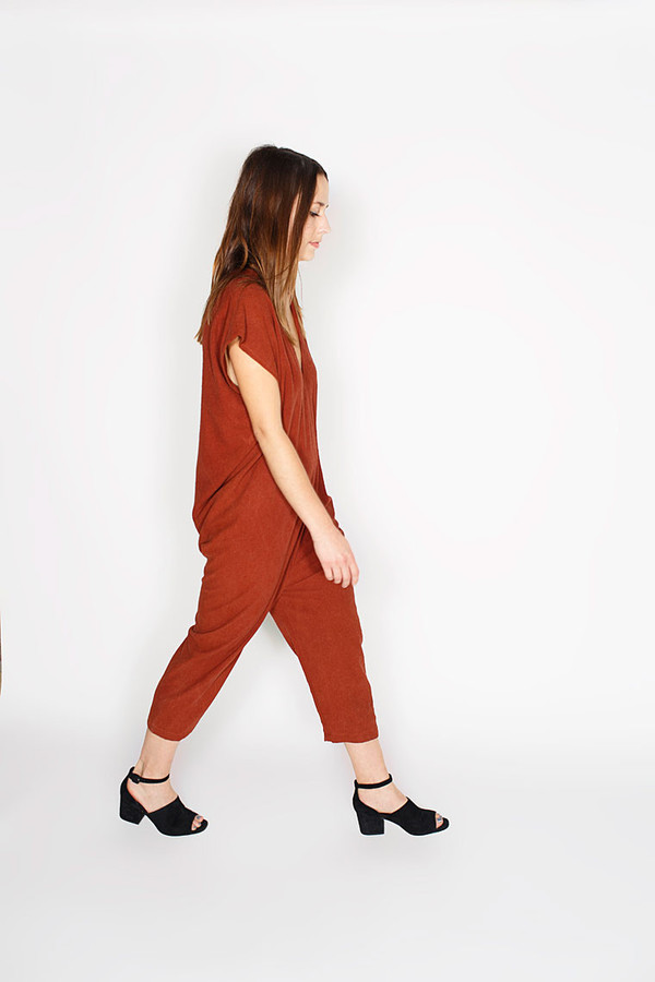 Miranda Bennett Rust Everyday Jumpsuit Miranda Bennett Rust Everyday Jumpsuit