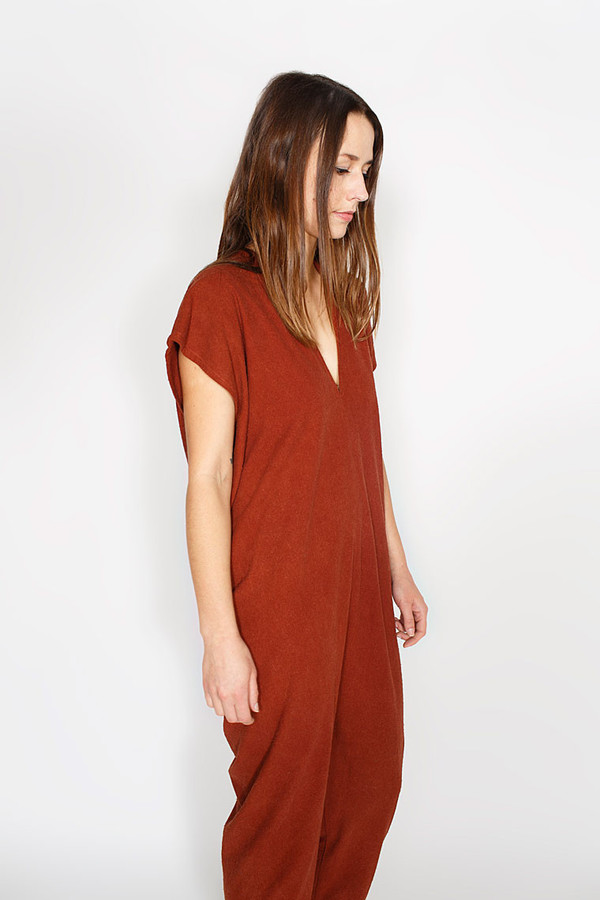Miranda Bennett Everyday Jumpsuit, Silk in Rust Miranda Bennett Everyday Jumpsuit, Silk in Rust